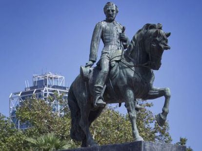 Estàtua eqüestre a Prim al parc de la Ciutadella.