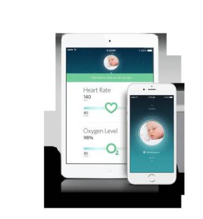 Owlet envía los datos del bebé a una 'app' en el móvil o tableta.