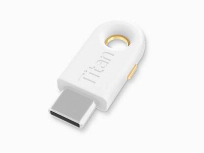 Llave USB-C Titan de Google.