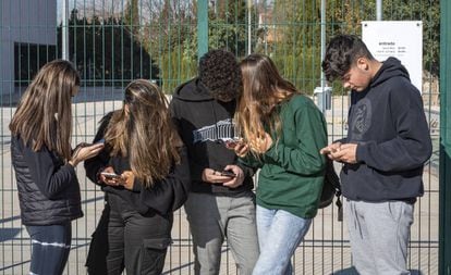 Estudiantes de Eso de un instituto de Valencia el pasado 17 de enero.