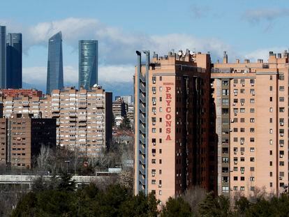 Edificios de viviendas en Madrid.