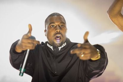 Kanye West durante un concierto en Nueva Jersey en 2016.