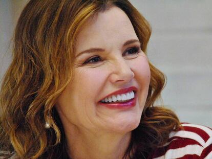 En el vídeo, Geena Davis, en el Festival de Cine de Deauville.