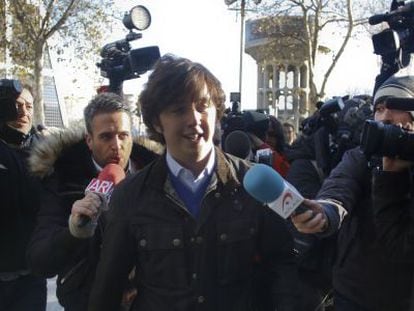 Nicolás Gómez Iglesias en los juzgados de plaza de Castilla.