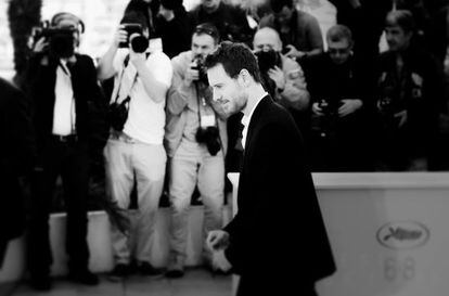 El actor Michael Fassbender, en la presentación de 'Macbeth', Cannes.