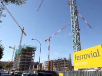 Construccion de Ferrovial en la Calle de Guatemala de Madrid, en septiembre.