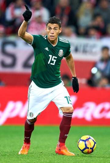 Moreno, en un partido con México.