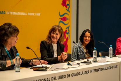 Las ponentes durante el evento, en el marco de la FIL Guadalajara.