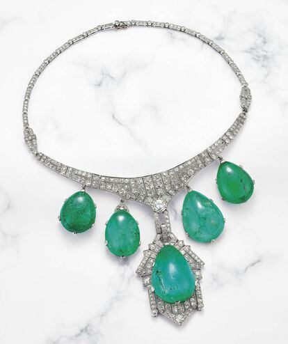 El collar de esmeraldas que subasta la familia Franco a través de Christie's.