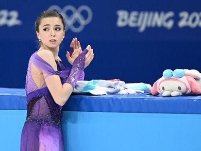 La patinadora rusa Kamila Valieva, este martes en Pekín.