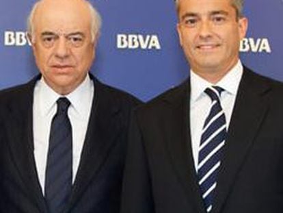 De izda. a dcha. José Ignacio Goirigolzarri, Francisco Gonzalez y Ángel Cano