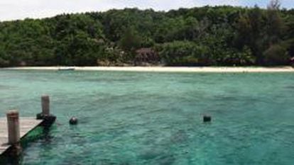 Playa del parque marino Tunku Abdul Rahman, en Borneo.