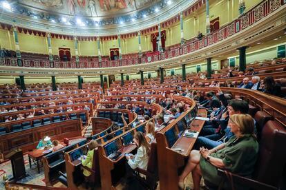 Votación en el pleno del Congreso de los Diputados de Madrid, el 30 de junio.