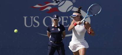 Muguruza, durante el partido contra Rybarikova.