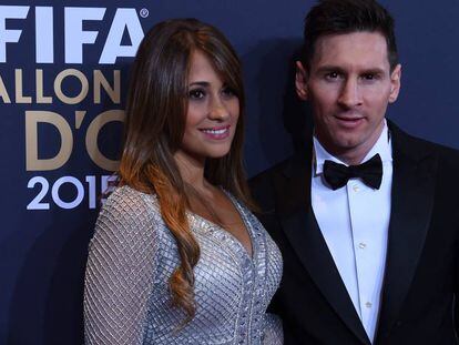 Antonella Roccuzzo y Leo Messi, el pasado enero.