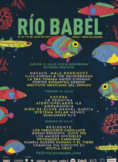 Cartel del Festival Río Babel 2017.
