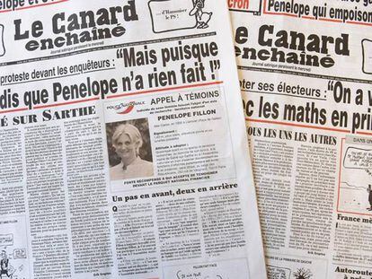 Las portadas de  Le Canard Encha&icirc;n&eacute; que destapaban los esc&aacute;ndalos de Fillon