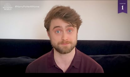 Daniel Radcliffe, durante la lectura del primer capítulo de 'Harry Potter y la piedra filosofal'.
