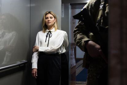 Olena Zelenska, fotografiada el 5 de julio en las Oficinas Presidenciales en el centro de Kiev.