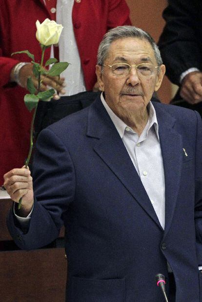 Raúl Castro, ayer en la Asamblea Nacional cubana.