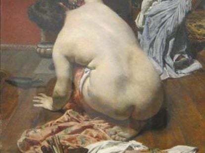'El descanso de la modelo', de Antonio Cortina, cedida por el Círculo de Bellas Artes de Madrid.
