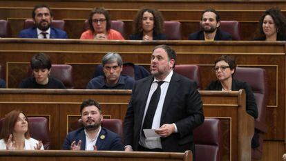 Oriol Junqueras, el pasado mayo en el Congreso de los Diputados.