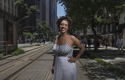 La diputada federal Talíria Petrone, fotografiada en Río en 2019, poco después de ser elegida.