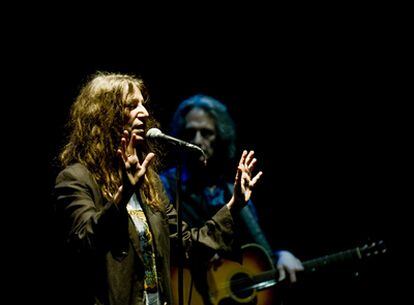 Patti Smith durante su actuación en el festival <i>Spoken word</i> de Gijón.