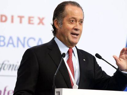 El presidente de Abanca, Juan Carlos Escotet, en el I Foro La Toja Vínculo Atlántico. 