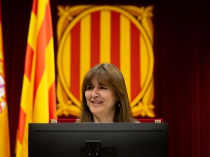 Laura Borràs, el miércoles en el pleno del Parlament.