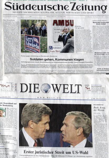 Portadas de periódicos alemanes.