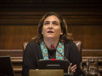 Ada Colau en el pleno del Ayuntamiento del 30 de septiembre.