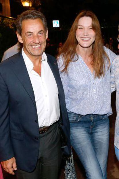 Sarkozy y Bruni en un concierto el fin de semana.
