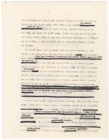 Borrador mecanografiado y con correcciones de Gabriel García Márquez del epílogo de 'Crónica de una muerte anunciada'. 1980.