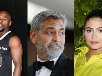 Floyd Mayweather, George Clooney y Kylie Jenner.