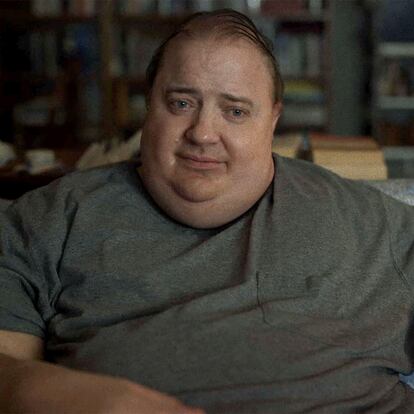 El actor Brendan Fraser en la película 'The Whale'.