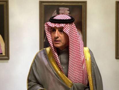 El ministro saud&iacute; de Exteriores, Adel al-Jubeir, en Madrid. 