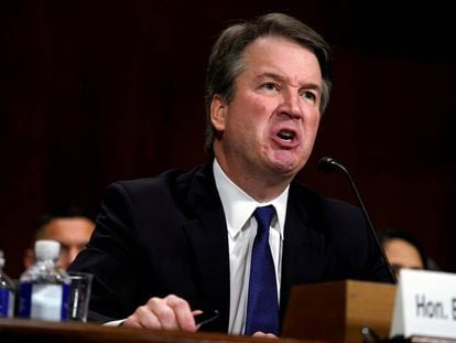 El juez Brett Kavanaugh comparece ante el Senado. 