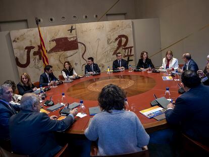 Consell Executiu en el Palau de la Generalitat, el pasado jueves en Barcelona.