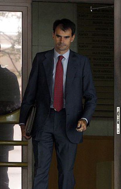 El juez Pablo Ruz a su llegada ayer a la Audiencia Nacional.