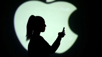 El logo de Apple.