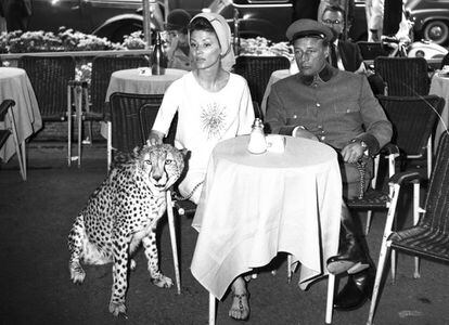 La actriz francesa Irina Demick fotografiada por Rino Barillari.