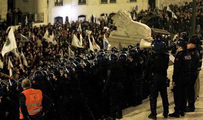 Protestas en Portugal.