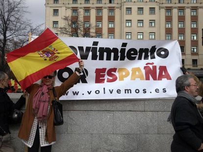 Manifestación el pasado 10 de febrero en la Plaza de Colón de Madrid.
