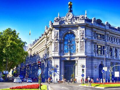 Fachada del Banco de España en Madrid