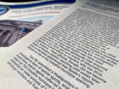 Una página del informe de Horowitz.
