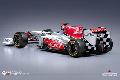 La escudería Hispania ha dado a conocer las primeras fotografías del F111 con el que competirá en el Campeonato del Mundo de Fórmula Uno