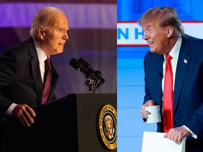 El actual presidente y candidato demócrata a la reelección, Joe Biden, y el expresidente y candidato republicano Donald Trump.