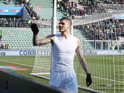 Mauro Icardi se encara con los aficionados del Inter