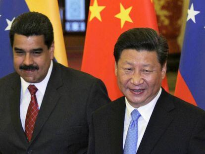 Nicol&aacute;s Maduro y Xi Jinping, presidentes venezolano y chino, respectivamente, en Pek&iacute;n en 2015.